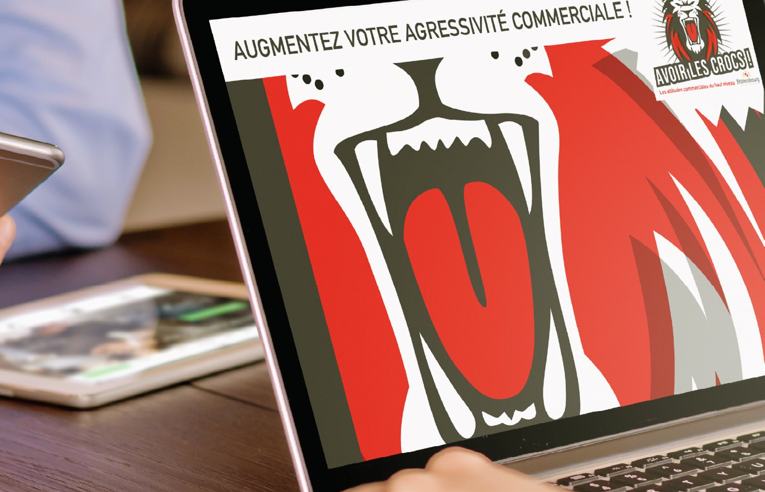 Écran d'ordinateur : Augmentez votre agressivité commerciale, avec le lion du programme